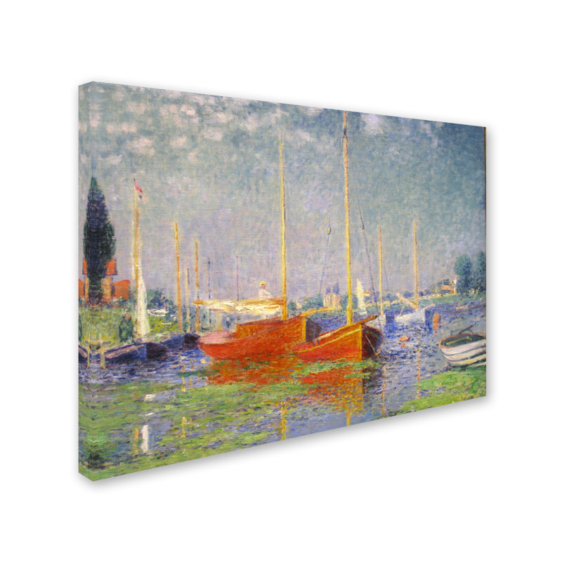 « argenteuil » par claude monet, reproduction sur toile tendue, H 14 po x l 19 po