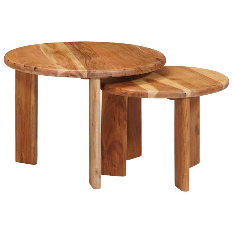 Tavarese Solid Wood Coffee Table, Dark Brown