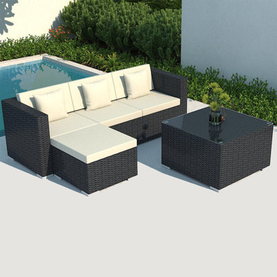 Nadhia 3 - Person Patio Conversation Set with Cushions