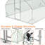 Walk-in Poultry Cage with Anti-UV Roof, Large Metal Chicken Run Pen for Outdoor Farm, Lawn & Garden