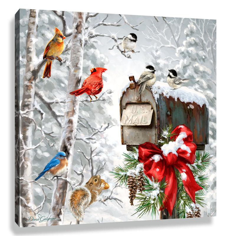 Christmas Tidings by Dona Gelsinger - Unframed Painting Print on Fabric