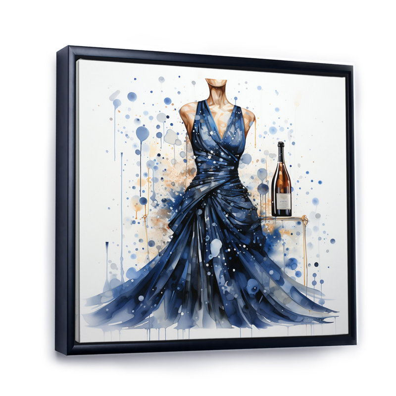 Fashion Fashion Delight Pointillism II - imprimé, H 30 po x l 30 po x P 1 po, Cadre flottant noir