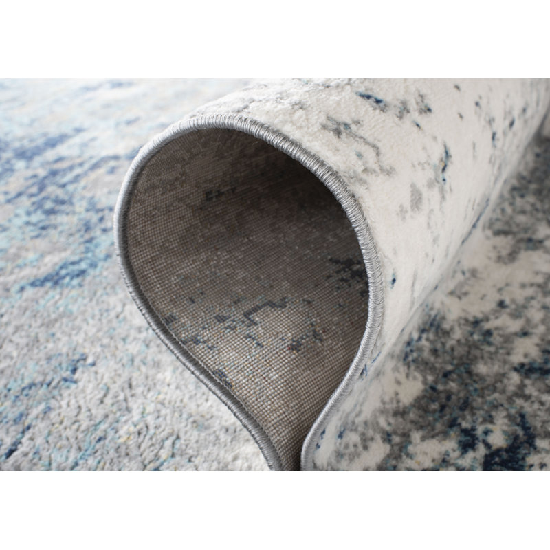 Odin Abstract Gray Area Rug, Rectangle 122 x 183 cm