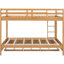 Grand lit superposé en bois avec lit gigogne, structure en pin fiable, peu encombrant pour les chambres partagées, outils faciles à assembler de grande taille, maximise l'espace de la chambre à coucher, lattes solides-128991939