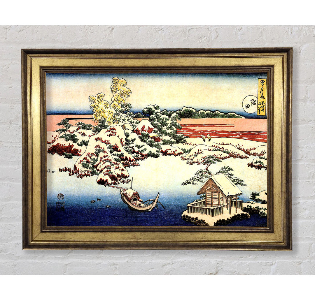 Hokusai Winterlandschaft von Suda - Druck