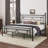 Ajayceon Metal Platform Bed Frame With Vintage-Style Headboard And Footboard-359204366-359913784