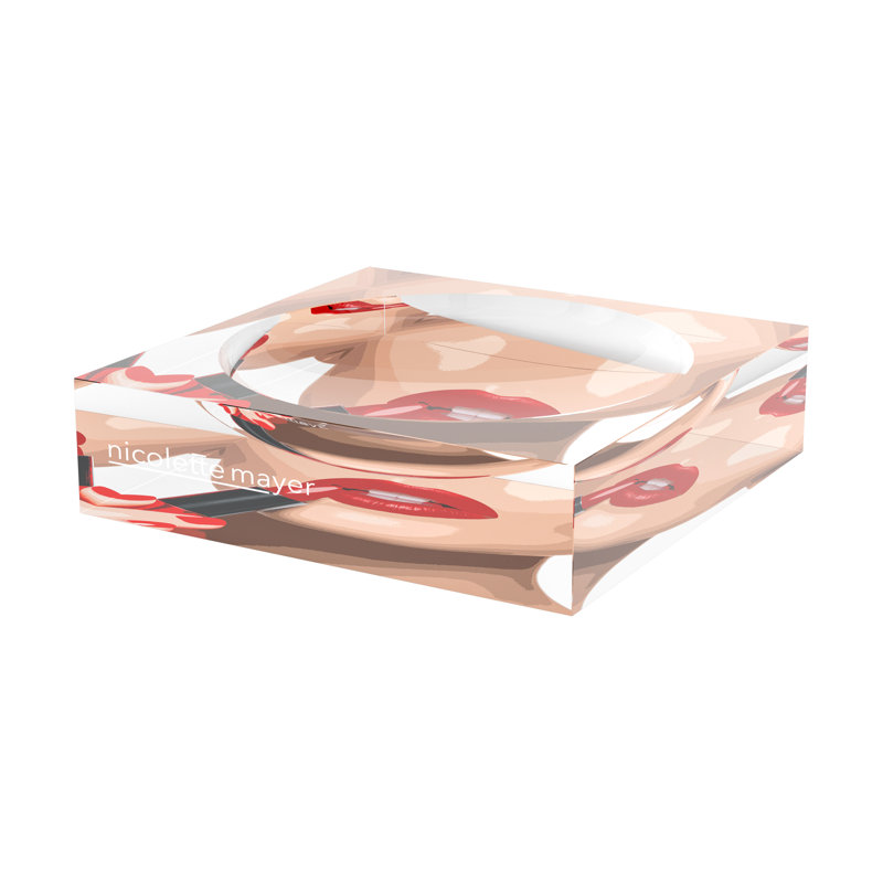 Bonbonnière en acrylique tout simplement irrésistible, L 6 po x P 6 po x H 2 po