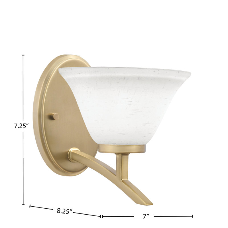 Applique murale murale en forme de nouvel âge avec verre en mousseline blanche 7 po Kurve