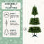 Arbre de Noël artificiel 6 pi avec 490 pointes, branches pleines en PVC, arbre de Noël vert avec support en plastique à 4 pieds