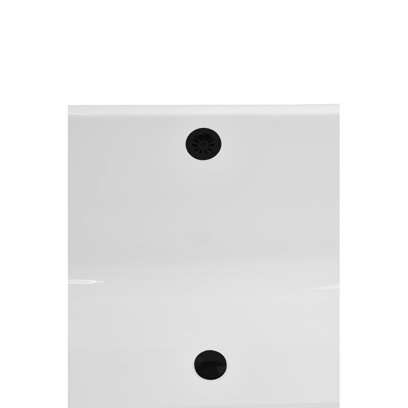 71" Streamline Clawfoot Tub,Tray,Drain and Clawfeet, Brushed Gold, Matte Black