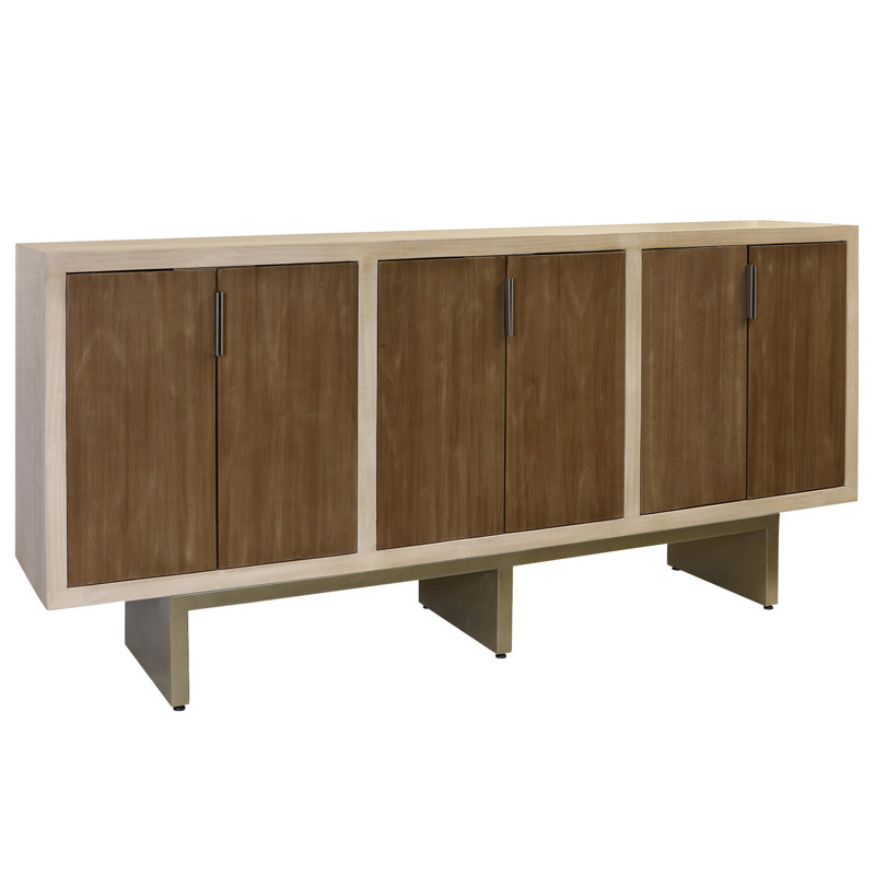 Console 6 portes deux tons - Naturel