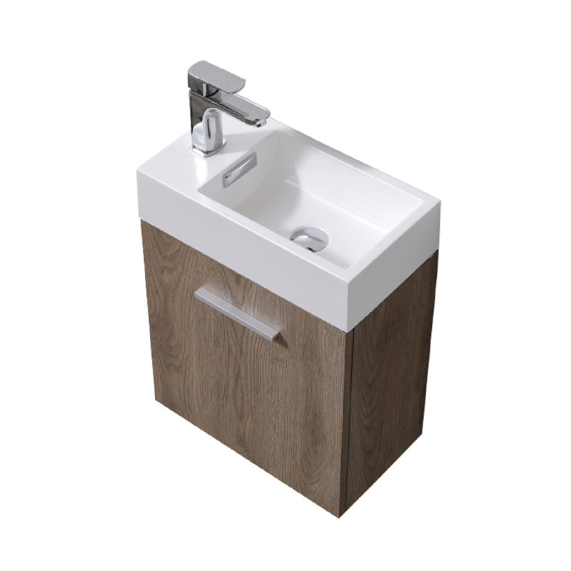 Parsonage 18'' Single Bathroom Vanity with Acrylic Top, Butternut