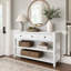 Console multifonctionnelle avec tablettes et tiroirs - Style Mid-Century pour tout espace-1355808029-1355808031