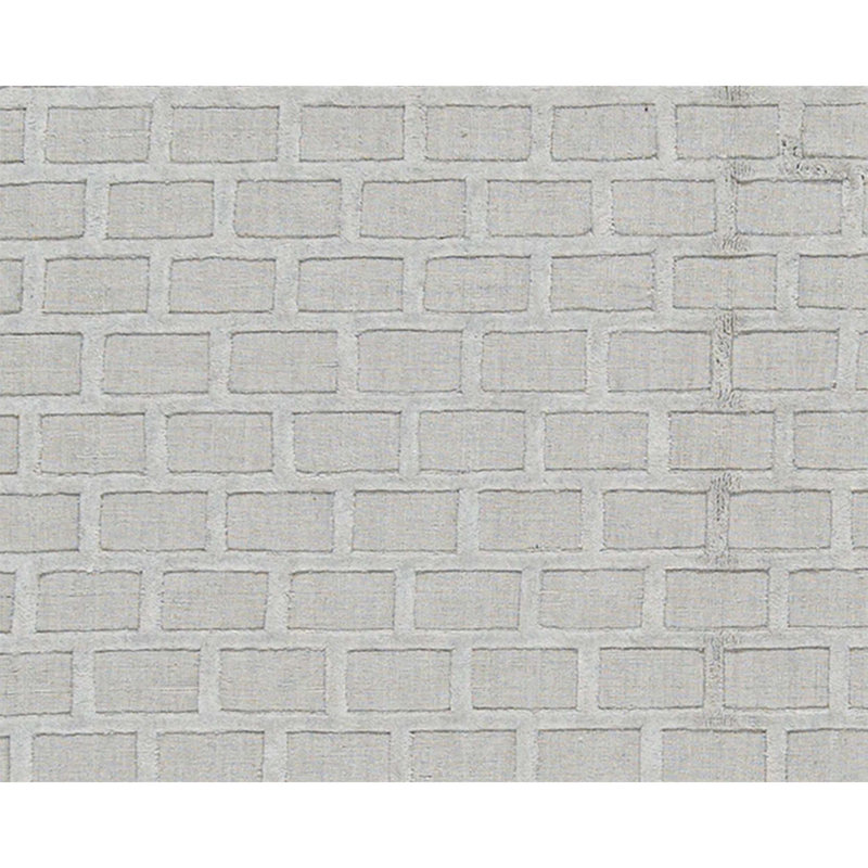Cotton Geometric Area Rug in Gray