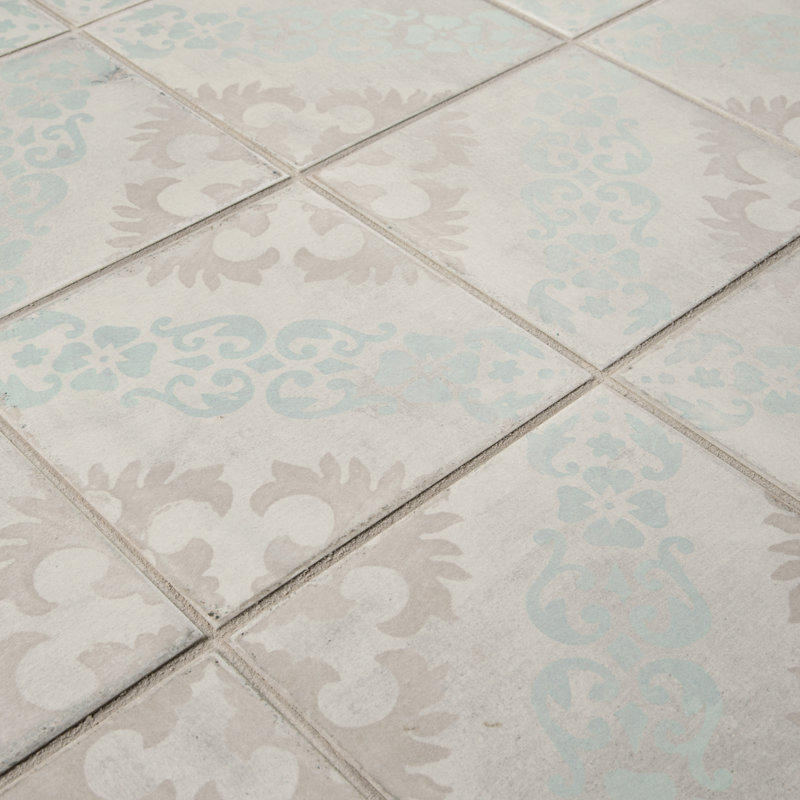 Carreau de porcelaine à motif pour mur et plancher 6 po x 6 po Barcelona
