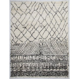 Moroccan Hand-Knotted Wool Navy/Beige Area Rug