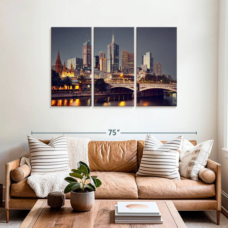 Rorry Melbourne Night Skyline, 36" H x 57" W