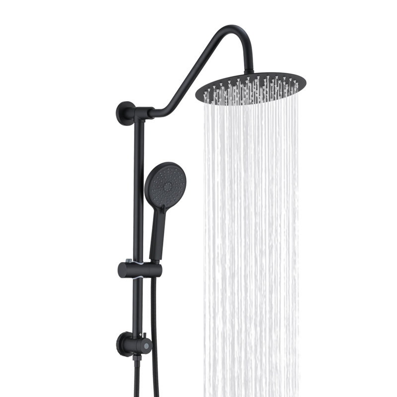 Shower Head with Handheld Shower System with 10" Rain Shower Head, Matte Black