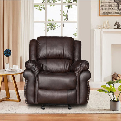 Bargesa Faux Leather Living Room Recliner by Winston Porter