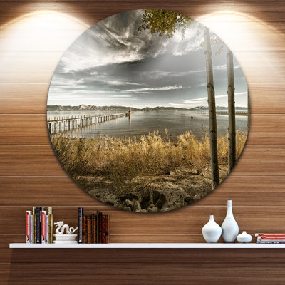 " Pier In Brown Lake "