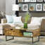 Anstadt Industrial Rustic Coffee Table With Drawer and Storage