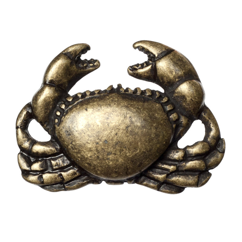 Poignée fantaisie 1 7/8" crabe crabe, Laiton