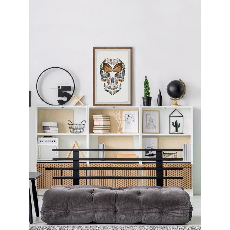 Butterfly Skull - Single Picture Frame Painting, 91 cm H x 61 cm W