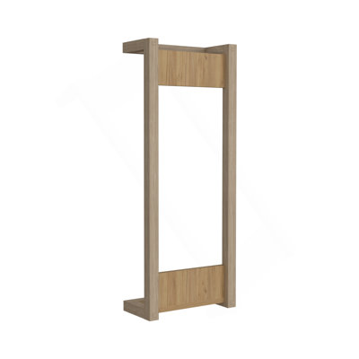 Arlington Wall Towel Rack With Shelf And Hanging Bar, Natural Oak
