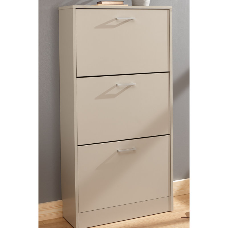 18 Pair Shoe Storage Cabinet, Grey