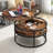 Rothwell 31.5"W Lift Top Extendable Round Frame Coffee Table with Storage-355073418-378551254
