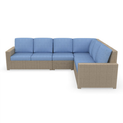 Padget 116" Wide Outdoor L-Shaped Patio Sectional with Cushions by Birch Lane