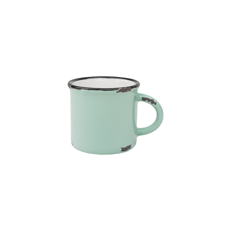 Tinware Stoneware Espresso Cup, Pea Green
