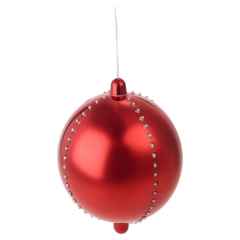 Simen 5.91cm Solid Colour Finial Ornament, Red