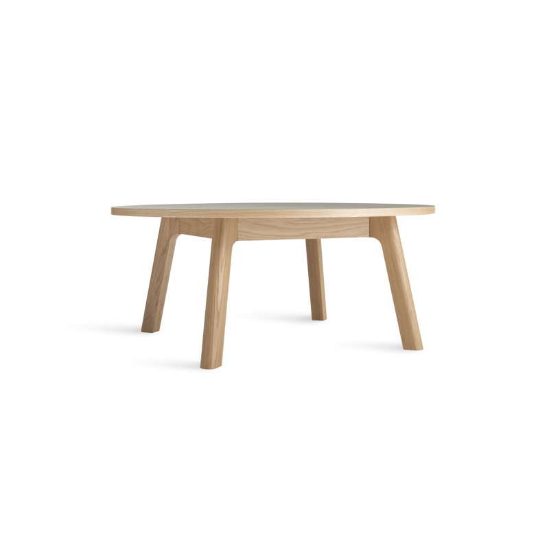 Apt Coffee Table, Putty Top/White Oak