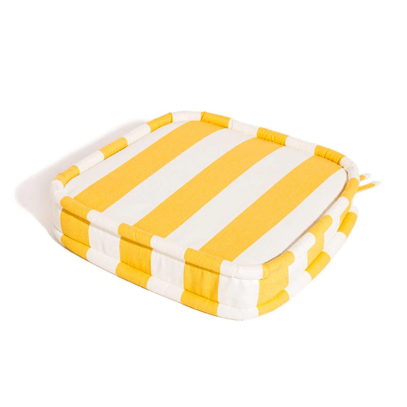 Al Fresco Outdoor Dining Chair, Yellow/White
