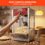 Machine à maïs soufflé Nyddle 20 oz, popper de table rouge avec commande à 3 interrupteurs, cadre en acier et portes en verre trempé