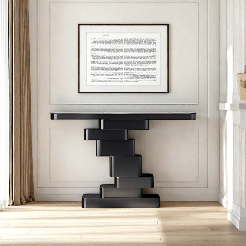 Console Modern Minimalist Luxury Art, H 33,46 po x l 47,24 po x P 13,78 po, Noir