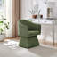 Veronica Contemporary Upholstered Accent Armchair - Bold Sculptural Curved Tub Back-1831147053