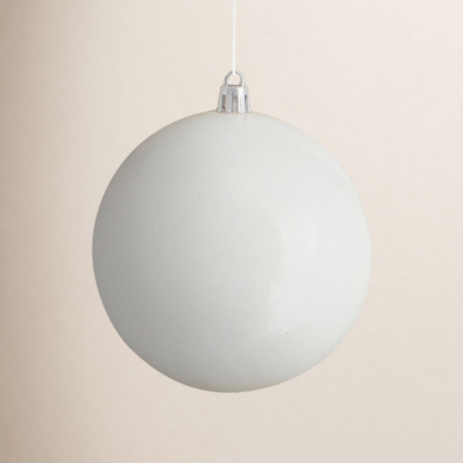 3" Shatterproof Bauble, Winter White