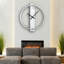 Glass Wall Clock Mirrored Round Accent Clock 60x68cm
