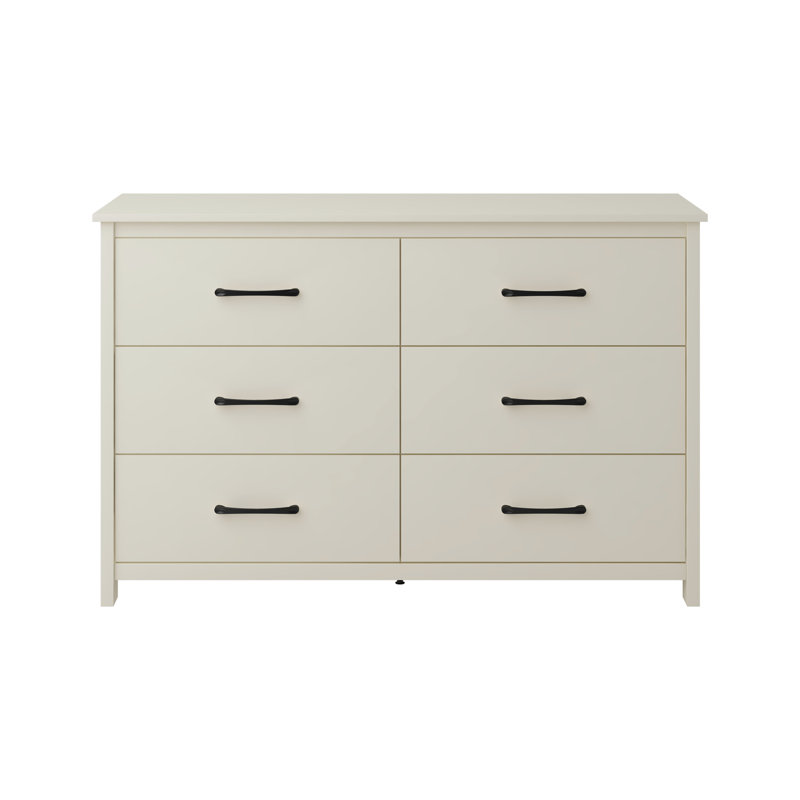 Commode 6 tiroirs Allysyn, Ivoire ivoire