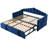 Upholstered Twin Size Daybed with Adjustable Height Pop Up Trundle Twin Bed and USB & Type-C Charging Port, Day Bed Frame with 2 Side Pockets, No Box-Spring Needed