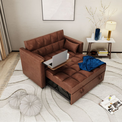 48'' Upholstered Reclining Sleeper Sofa