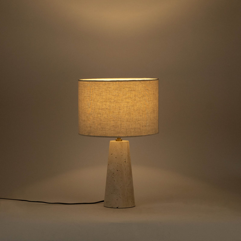 Lampe de table Alpharetta, Travertine, Natural, Stone