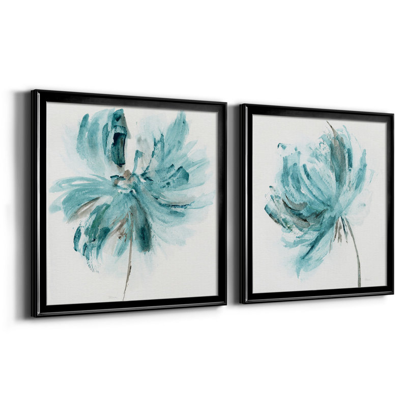 «Blue Dance I», reproduction de cadre photo sur toile 2 pièces, Noir, H 17,5 po x l 35 po x P 1,5 po