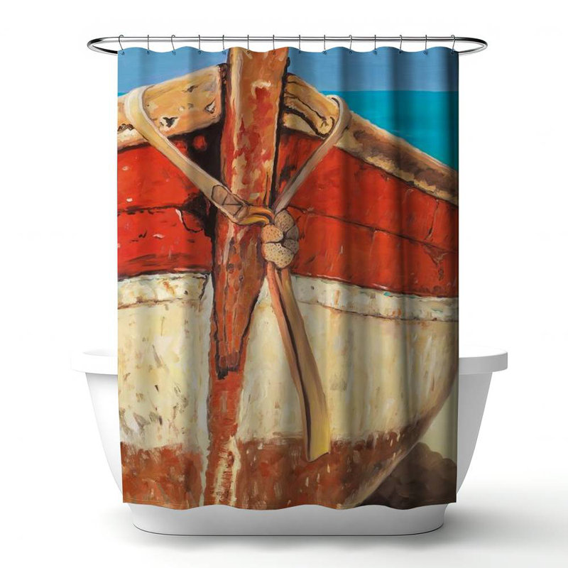 Shower Curtain CO81 – Polyester Shower Curtain, Dye Sublimation Print, 71" W × 74" L, Multicolor