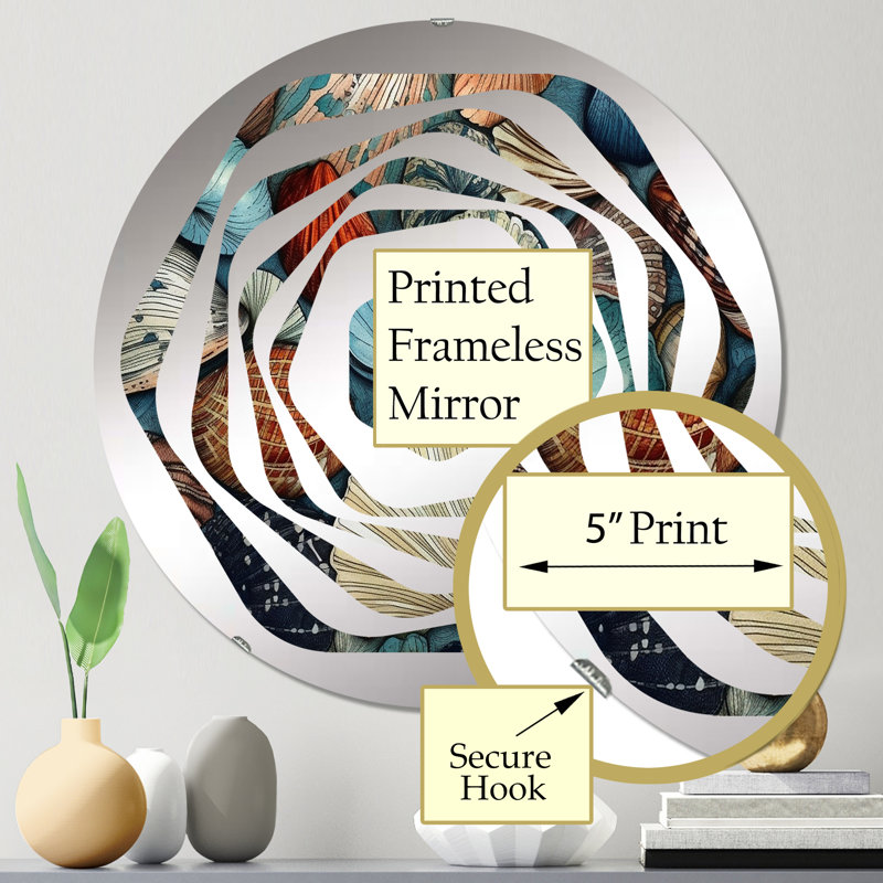 Jahnyla - Miroir décoratif Amorphe, 31,4 po x 31,4 po