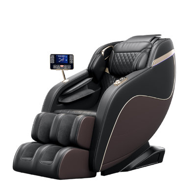 "Luxury Meets Technology! Zero Gravity Massage Chair With SL-Track, Shiatsu, Heated Back & Calves, Foot Rollers, Built-In Speakers & Smart LCD Control – Elevate Your Home Or Office Comfort!"