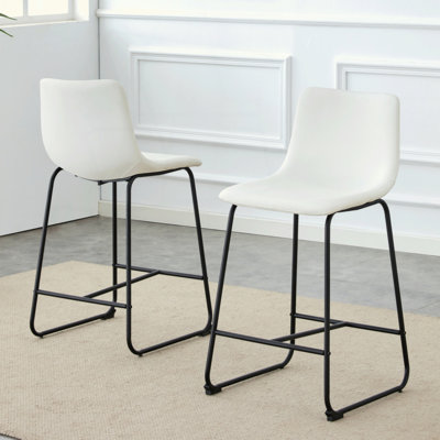 Set Of 2 Modern Minimalist Style Bar Stools, Suitable For Kitchen, Bar, And Modern Home Design