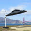 Leeven 3.65m Cantilever Parasol With Base-2141420696